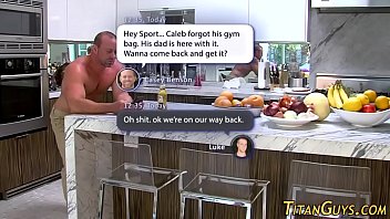 Play I fuck the plumber while my son and his friend spy on me and jerk off.