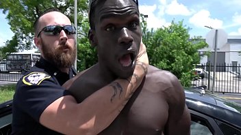 Play Gay patrol, a white cop fucks a black man by force