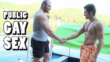 Play Hunk hot guy banging a chubby by the lake