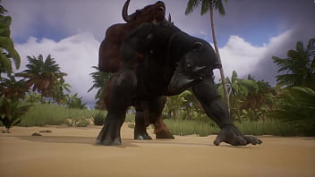 Play Minotaur gives rhino a rim job and fucks him – wildlife