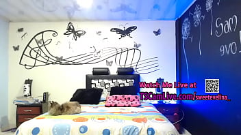 Play Cute inked slim tgirl with small tits teasing live on webcam part 7
