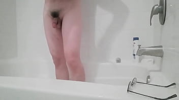 Play Asian college boy unshaved uncut cock in shower 2020-10