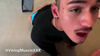 Play Cute and hot latino sucks cock and feet of white hunk