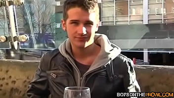 Play Cute twink picked up in caffe for hardcore threesome fuck