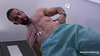 Play Maskurbate – sexy nurse rips shirt off & masturbates (uncut footage)