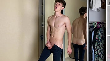 Play Fit boy next door strokes his huge uncut cock / compilation / cumming hard / big load / handsome