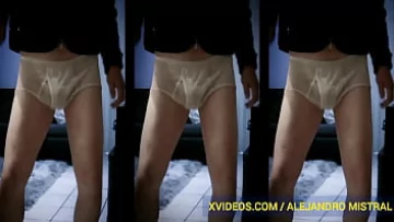 Play Hot and Sexy Gay Man Alejandro Mistral in Tight White Underwear
