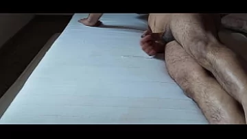 Play Cum-Covered Solo Gay Masturbation on the Mattress