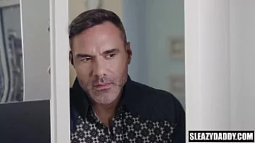 Play Step Dad and Step Son Competing with Cocks and Raw Fucking