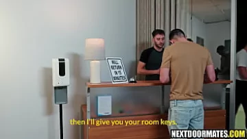 Play Hotel Hook-Up: Anonymous Gay Twinks Kyle Wyncrest & Jack Waters in Raw Fuck Fest