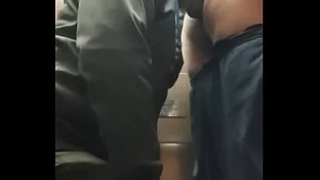 Play Public Rim Job with Sexy Chub in Elevator
