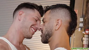 Play Hung Mechanic Studs in Bareback Gay Sex Frenzy with Deep Kissing, Ass-to-Mouth, and Rimming