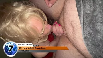 Play Sissy Crossdresser’s Filthy Blowjob & Cumshot at Adult Store