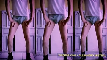 Play Mature Man Alejandro Mistral in Lingerie Fetish Gay Video