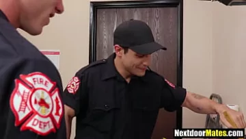 Play Muscular Firemen Get Raunchy in Intense Bareback Encounter
