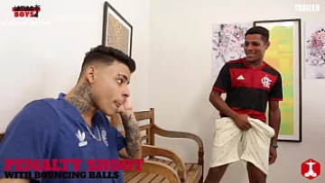 Play Brazilian Latino Trio: Muscle Interracial Group Sex with Black Cocks
