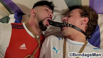 Play Mike Bebecito and Matheus Henk in BDSM Bondage Orgy: Unleash the Gagged Gay Rampage
