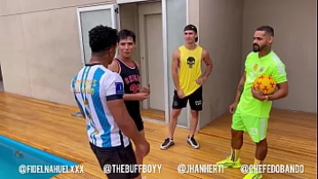 Play Perfect Blowjob with Three Huge Black Cocks