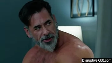 Play Muscular Hairy DILF Fucks Young Twink After Sensual Massage