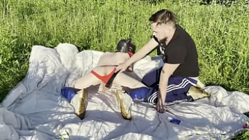 Play Cute Teen Twink Gets Off with Big Cock in the Forest