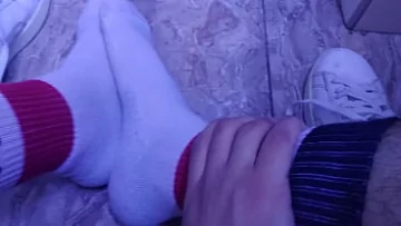 Play Get Off to My Sweaty White Socks and Dirty Feet Fetish Fantasy