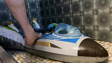 Play Gay Water Filled Inflatable Plane Fucking Frenzy