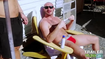 Play TRAILER TRASH BOYS: Inked Hunk Isaac Barebacks Greg Riley in an Outdoor Raw Encounter