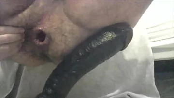 Play Big Dildo Anal Play for Gay New Year