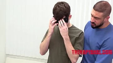Play Therapist Helps Young Twink Fulfill His Gay Fantasy with Bareback Roleplay